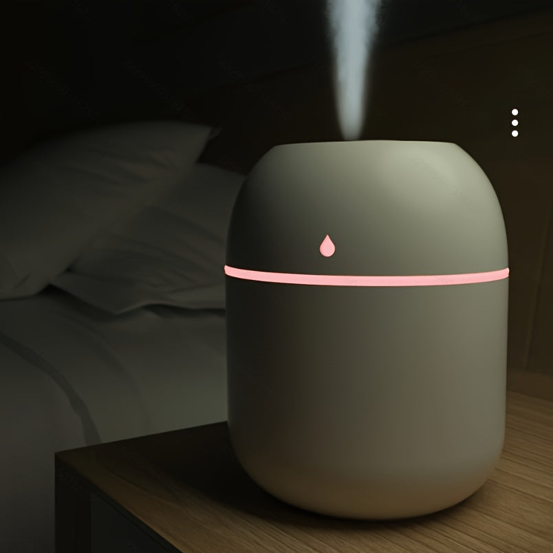 Compact & Practical Humidifier and Essential Oil Diffuser - 220ml Capacity, Portable Design, No Hassle Humidification, USB Powered, Pre-Filtered, Warm Mist, Ideal for Various Room Types, Humidifier for Home Use, Sleek Cylindr