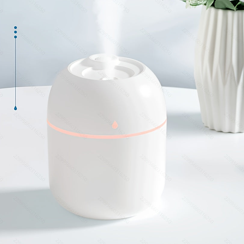 Compact & Practical Humidifier and Essential Oil Diffuser - 220ml Capacity, Portable Design, No Hassle Humidification, USB Powered, Pre-Filtered, Warm Mist, Ideal for Various Room Types, Humidifier for Home Use, Sleek Cylindr