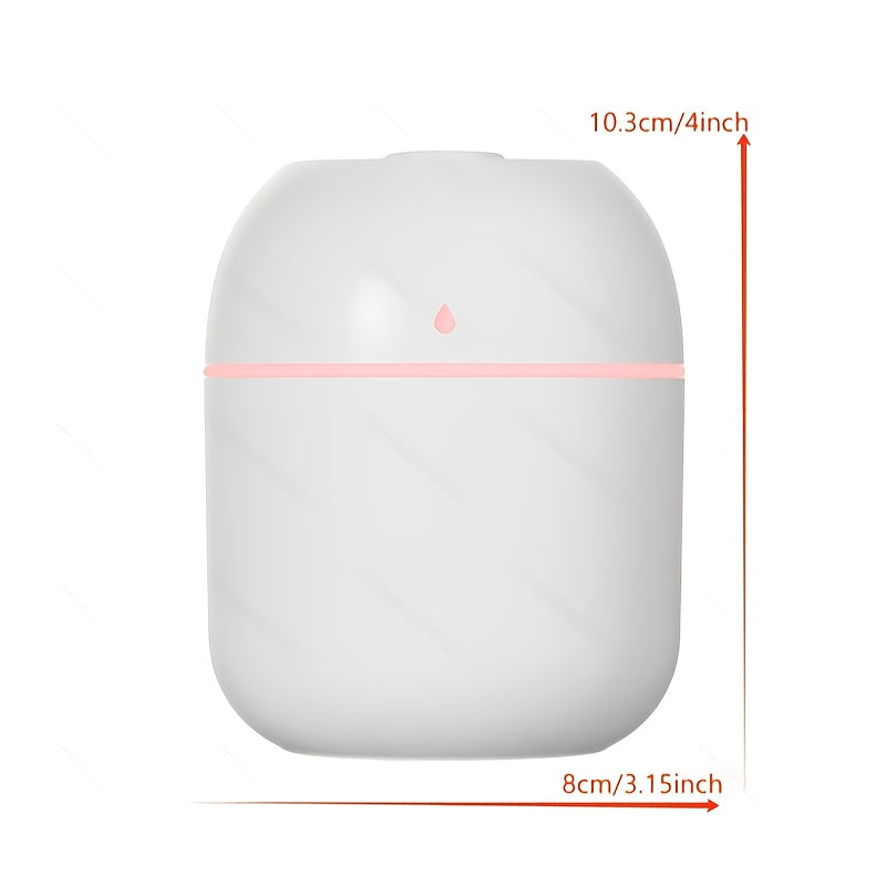 Compact & Practical Humidifier and Essential Oil Diffuser - 220ml Capacity, Portable Design, No Hassle Humidification, USB Powered, Pre-Filtered, Warm Mist, Ideal for Various Room Types, Humidifier for Home Use, Sleek Cylindr